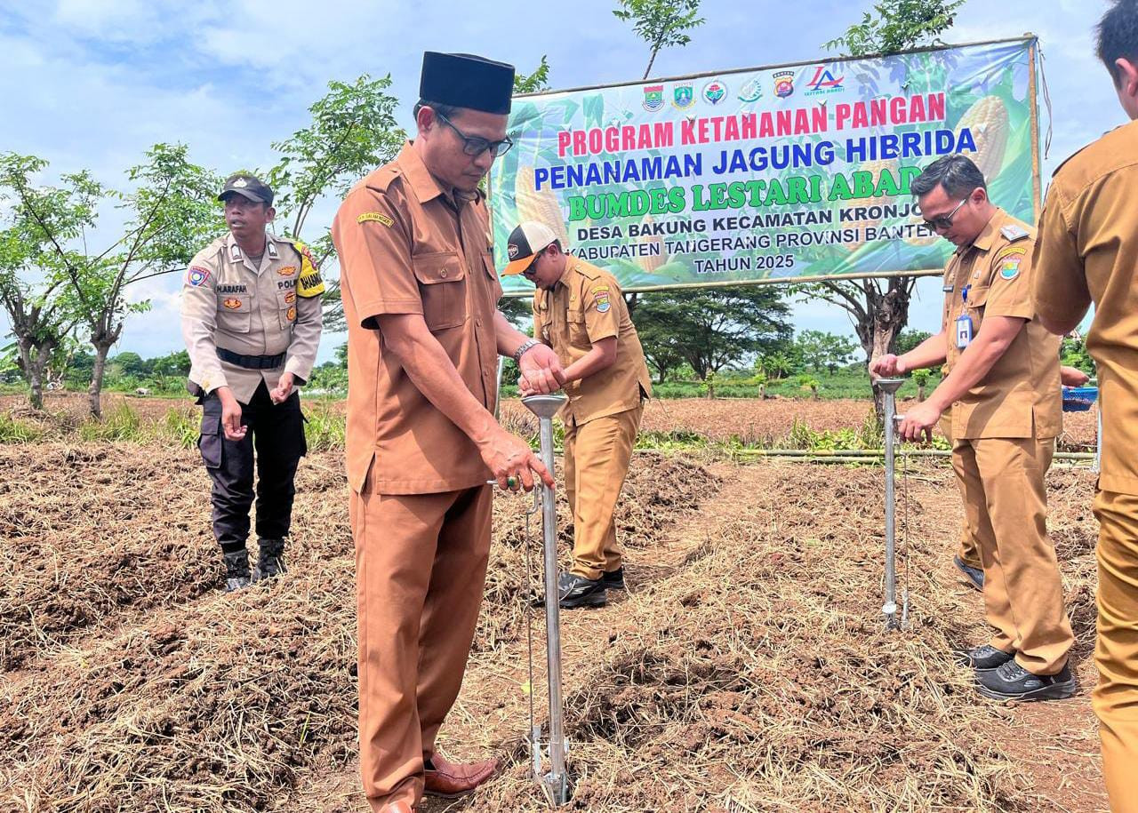 Polsek Kronjo Dukung Ketahanan Pangan Lewat Penanaman Jagung
