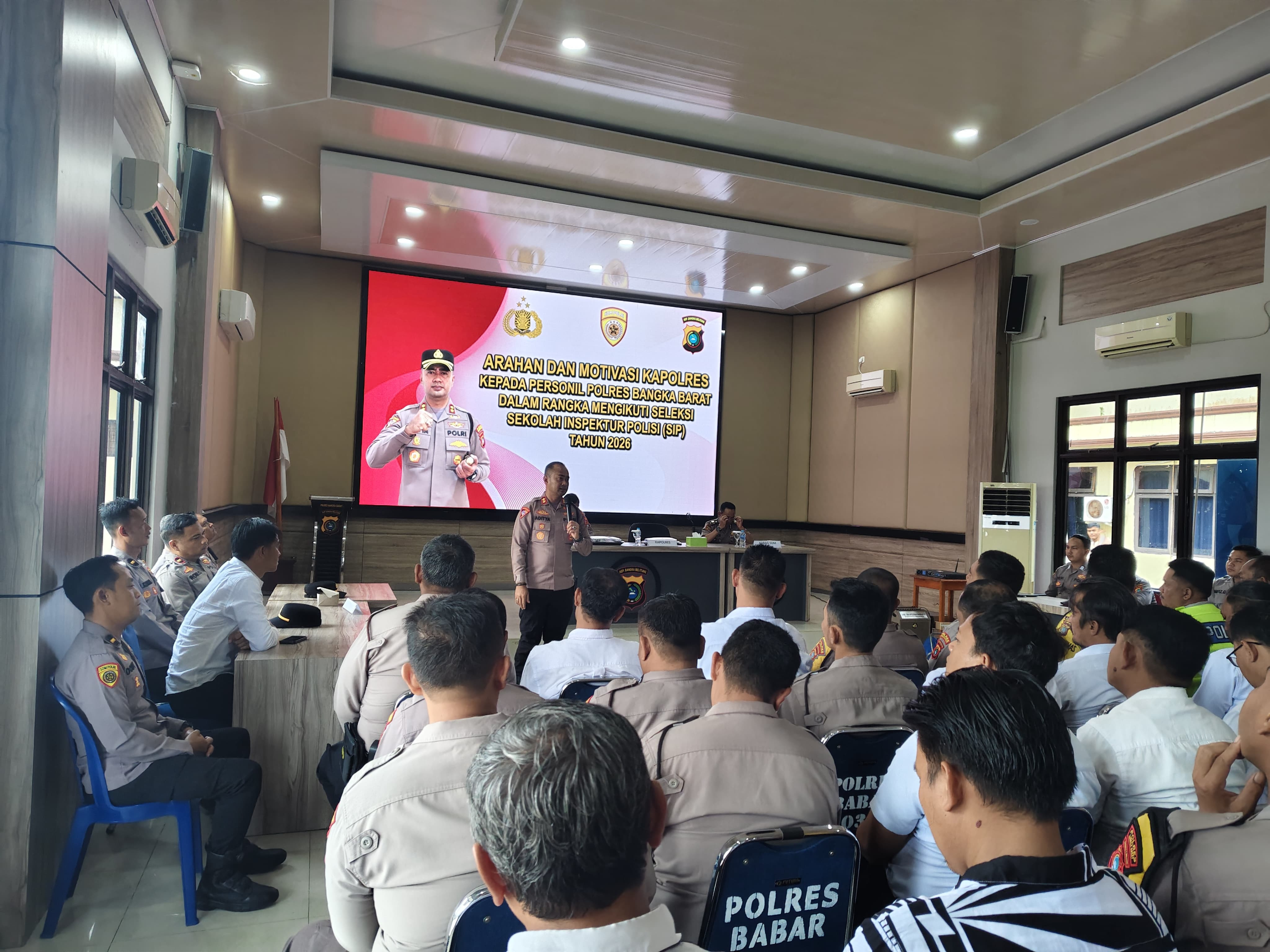 Kapolres Bangka Barat Beri Motivasi Anggota Ikuti Seleksi SIP 2026: Jangan Takut Gagal, Terus Berjua