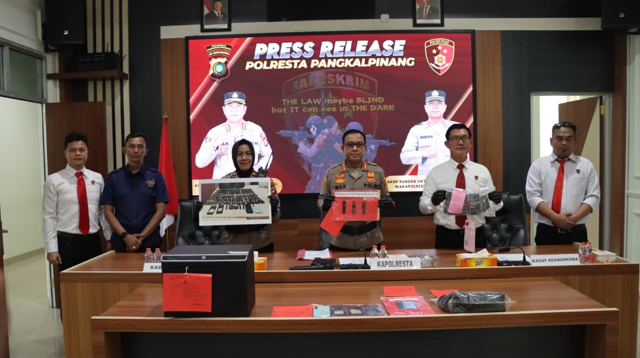 Polresta Pangkalpinang Ungkap Modus Baru Peredaran Narkoba Cair Dalam Pod Vape